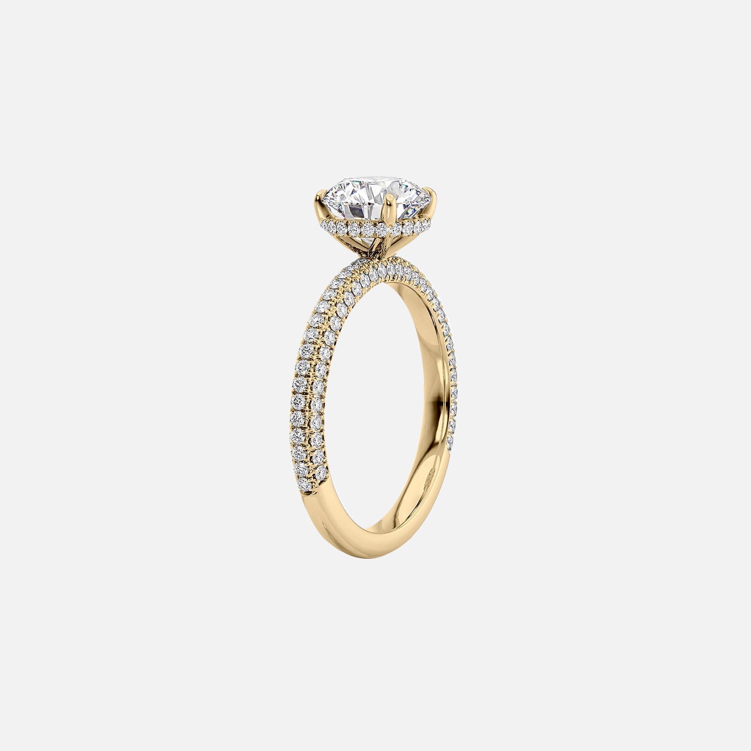 The Celine Radiant Moissanite Ring 14k Yellow Gold 002