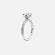  The Celine Round Lab Diamond Ring 18k White Gold 002
