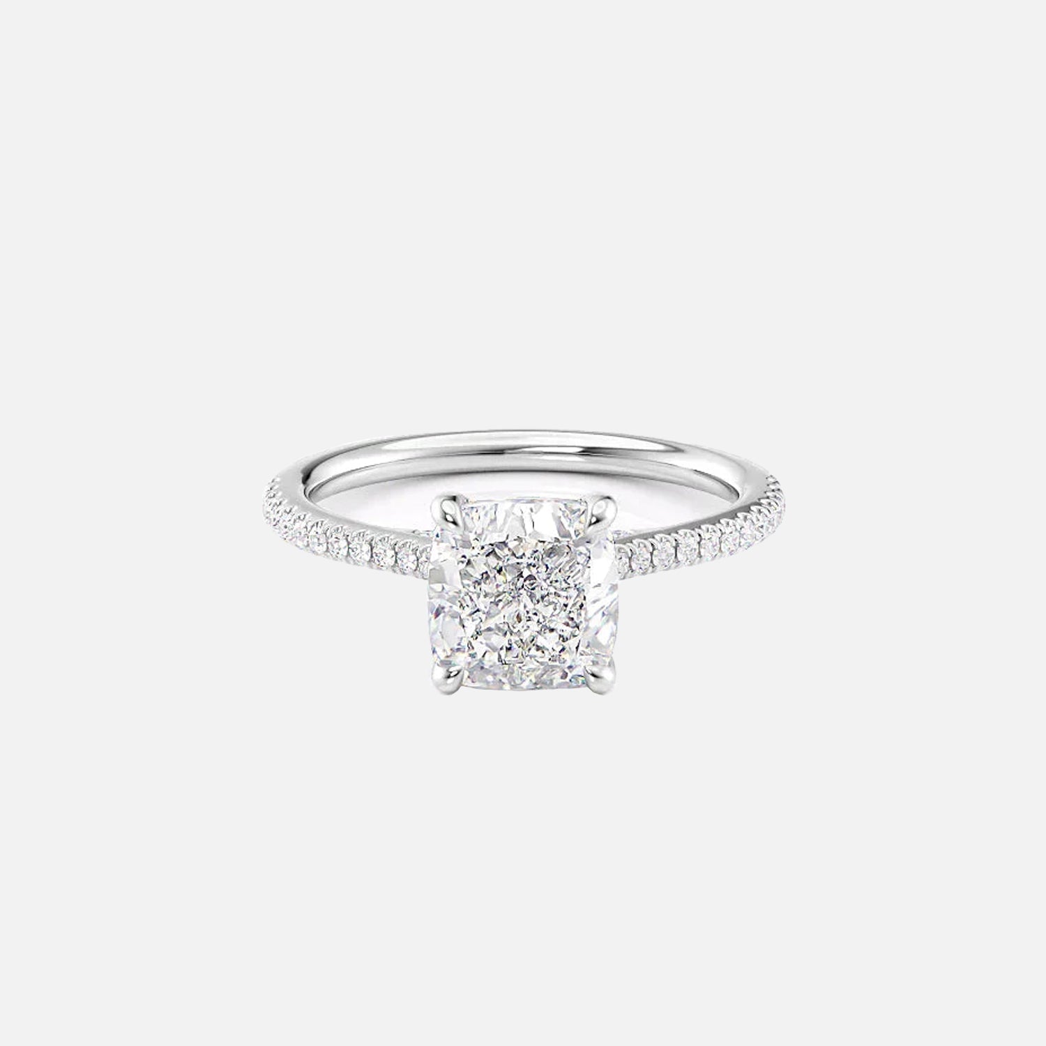 The Clara Cushion Pave Moissanite Ring - KNT - Engagement Rings, Wedding Bands & Fine Jewelry