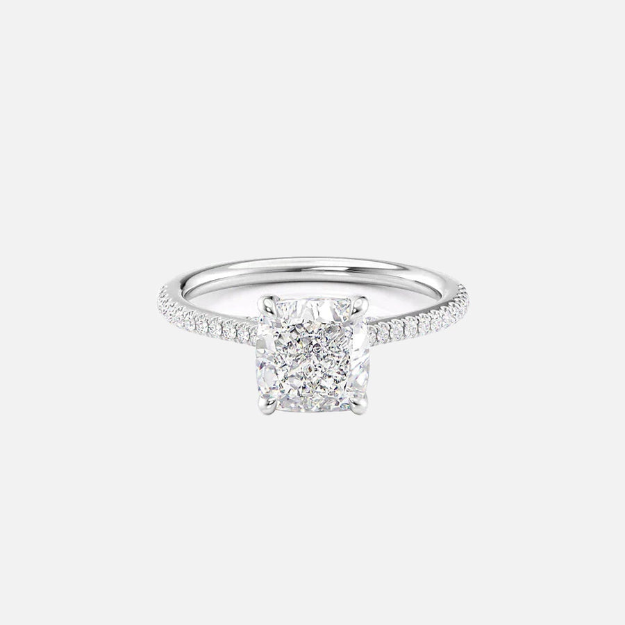 The Clara Cushion Pave Moissanite Ring - KNT - Engagement Rings, Wedding Bands & Fine Jewelry
