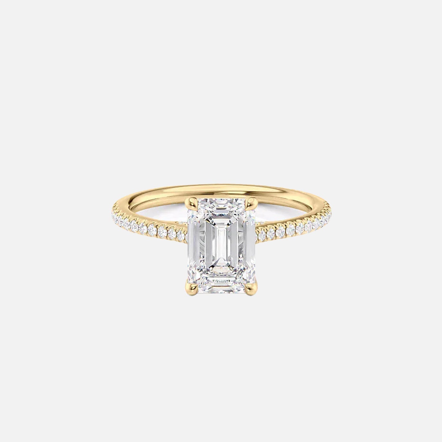 The Clara Emerald Pave Moissanite Ring - KNT - Engagement Rings, Wedding Bands & Fine Jewelry