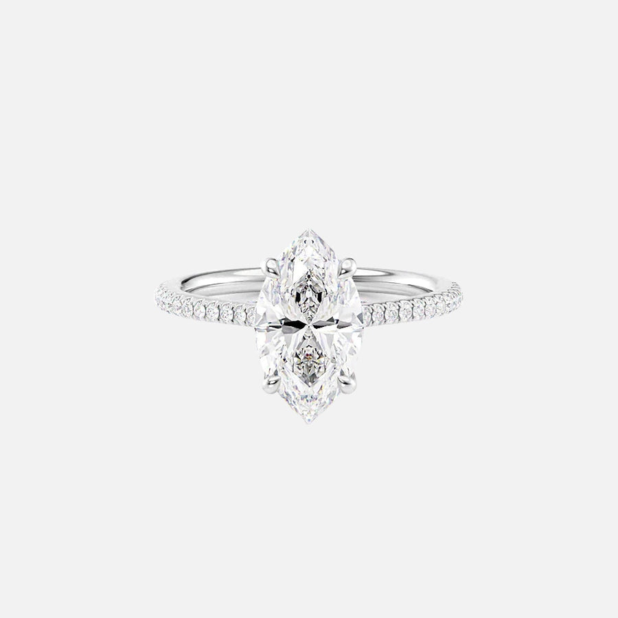The Clara Marquise Pave Moissanite Ring - KNT - Engagement Rings, Wedding Bands & Fine Jewelry