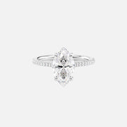 The Clara Marquise Pave Moissanite Ring - KNT - Engagement Rings, Wedding Bands & Fine Jewelry