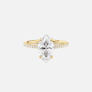 The Clara Marquise Pave Moissanite Ring - KNT - Engagement Rings, Wedding Bands & Fine Jewelry