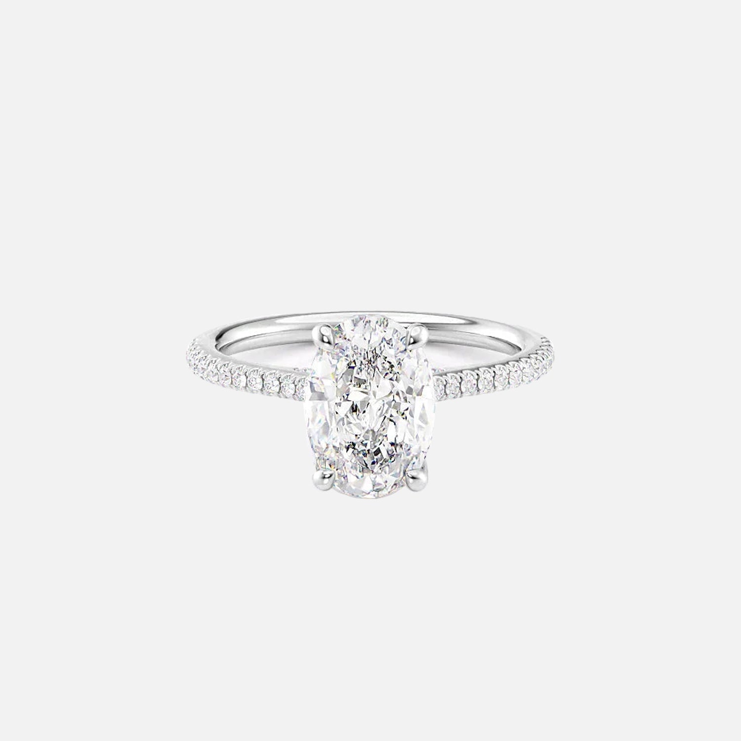 The Clara Oval Pave Moissanite Ring - KNT - Engagement Rings, Wedding Bands & Fine Jewelry