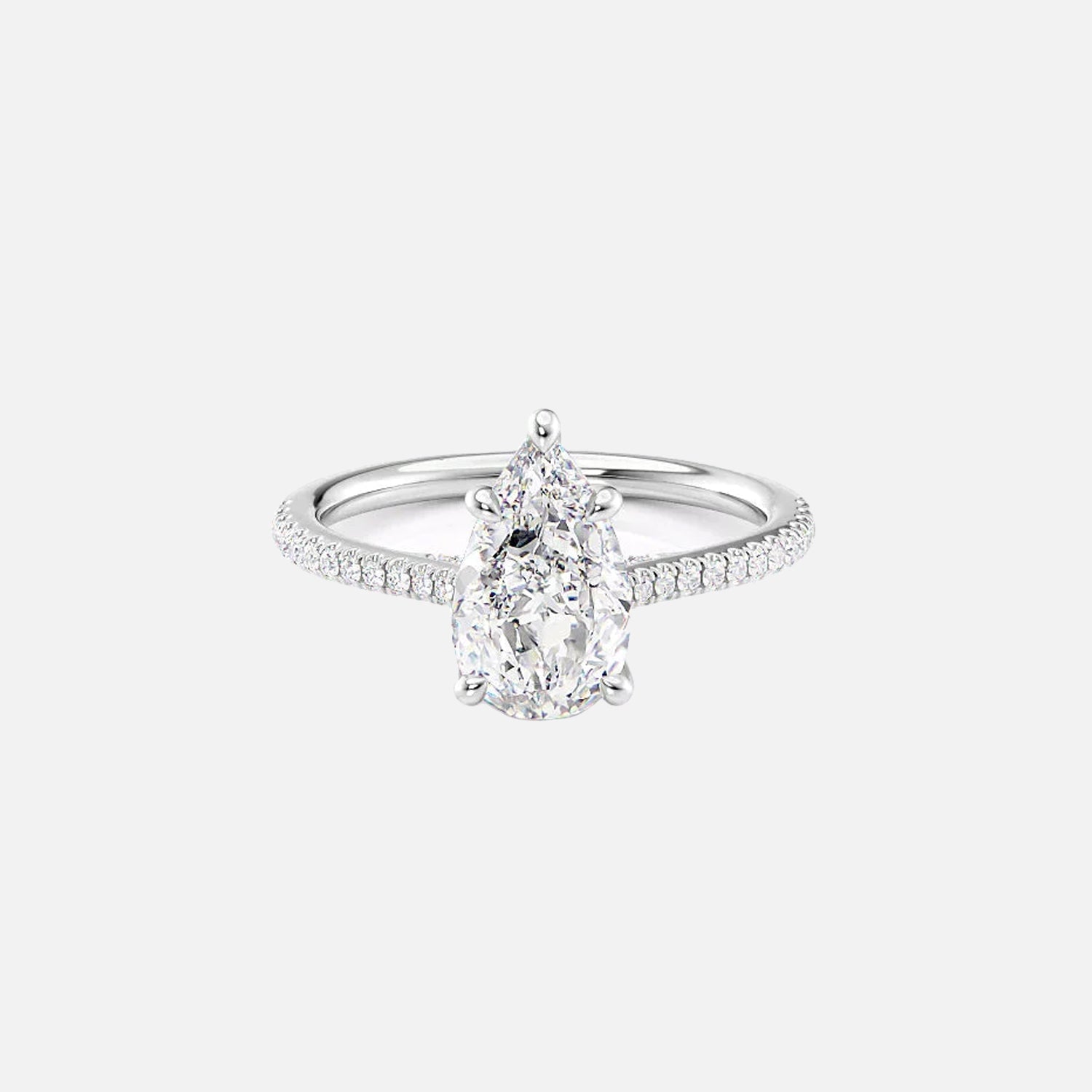 The Clara Pear Pave Moissanite Ring - KNT - Engagement Rings, Wedding Bands & Fine Jewelry