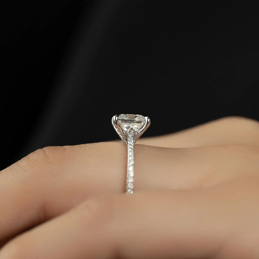 The Clara Princess Pave Moissanite Ring - KNT - Engagement Rings, Wedding Bands & Fine Jewelry