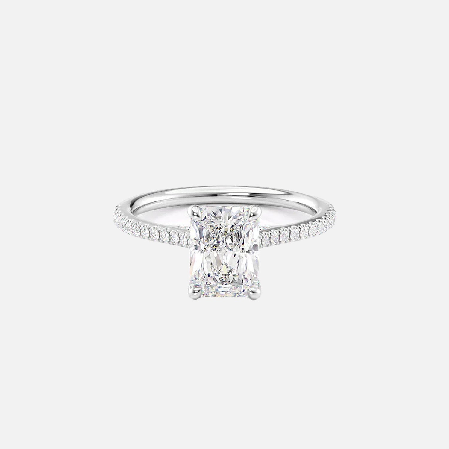 The Clara Radiant Pave Moissanite Ring - KNT - Engagement Rings, Wedding Bands & Fine Jewelry