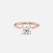 The Clara Round Pave Moissanite Ring - KNT - Engagement Rings, Wedding Bands & Fine Jewelry