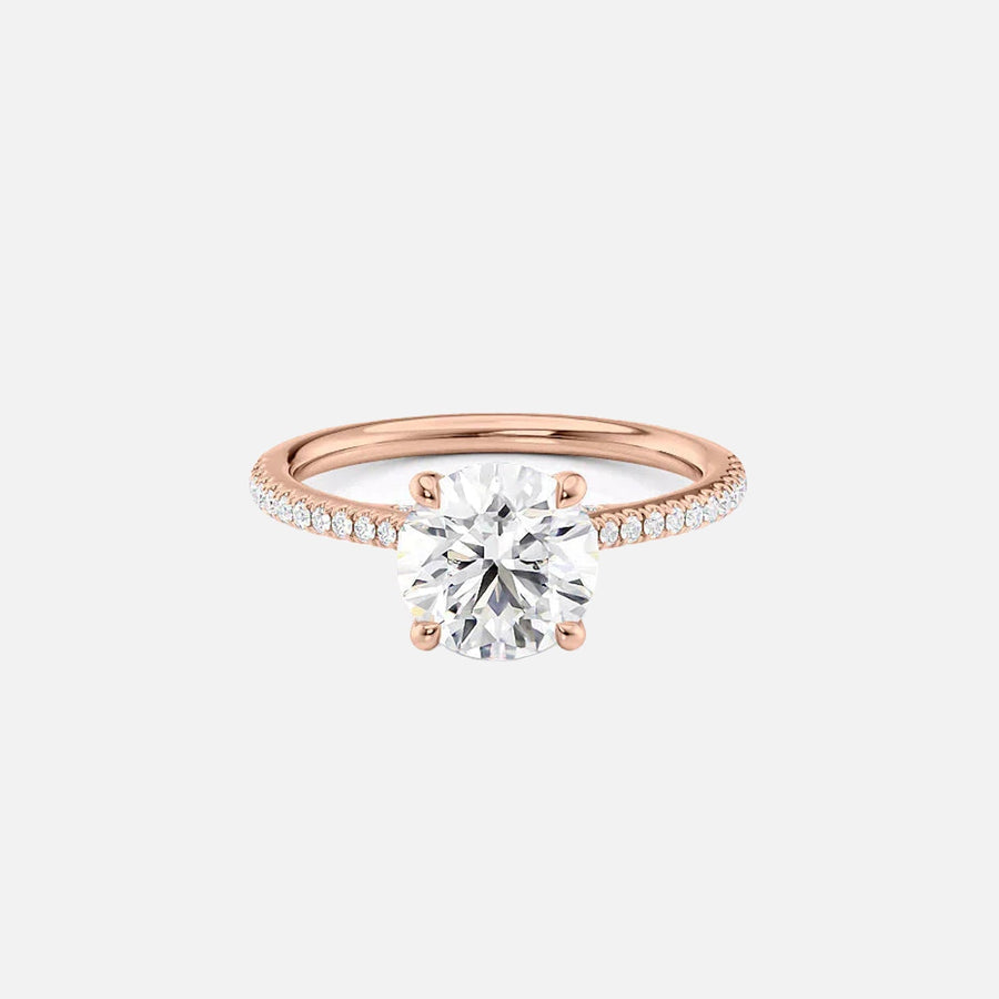 The Clara Round Pave Moissanite Ring - KNT - Engagement Rings, Wedding Bands & Fine Jewelry