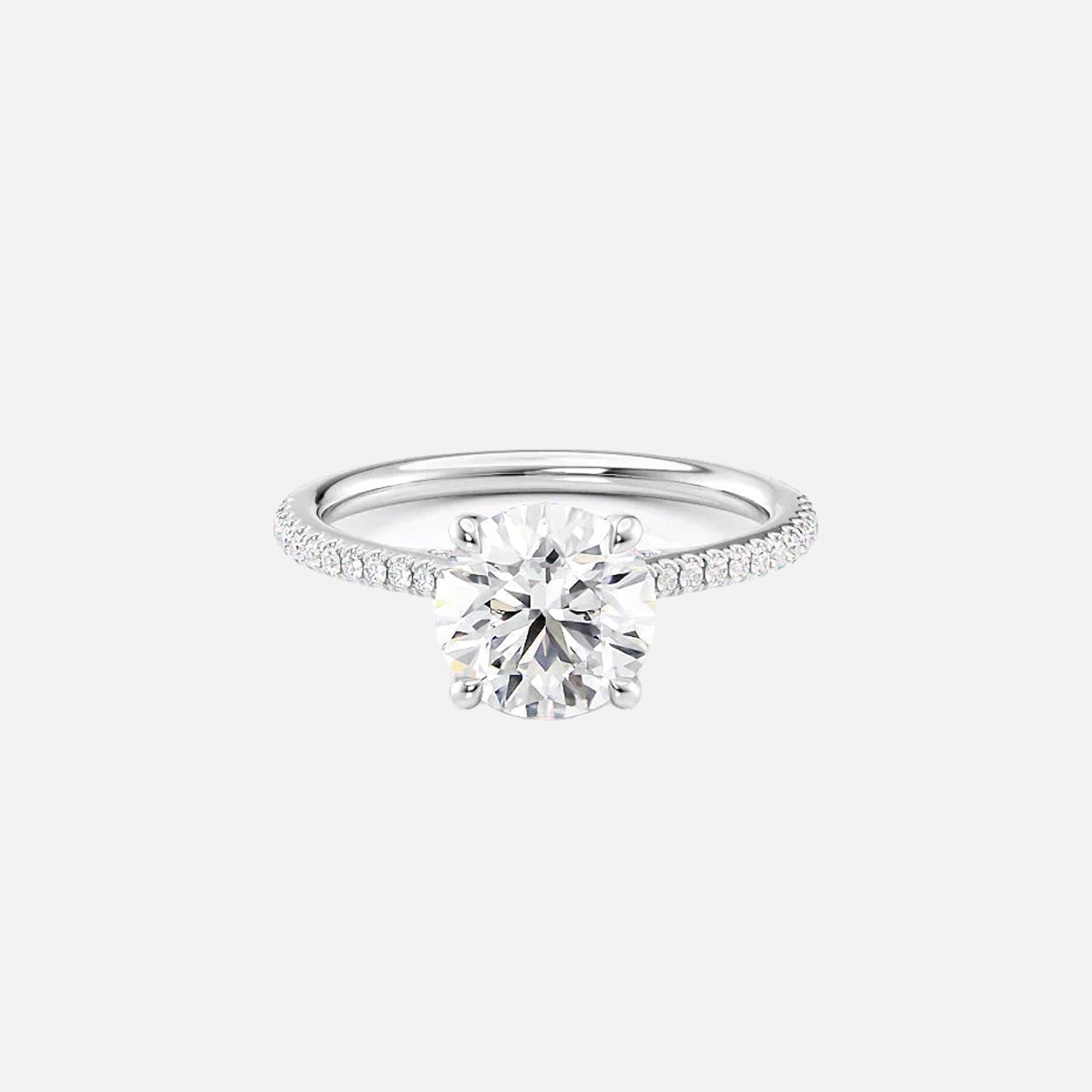 The Clara Round Pave Moissanite Ring - KNT - Engagement Rings, Wedding Bands & Fine Jewelry