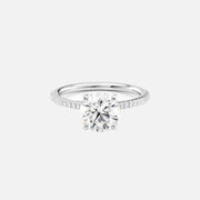 The Clara Round Pave Moissanite Ring - KNT - Engagement Rings, Wedding Bands & Fine Jewelry