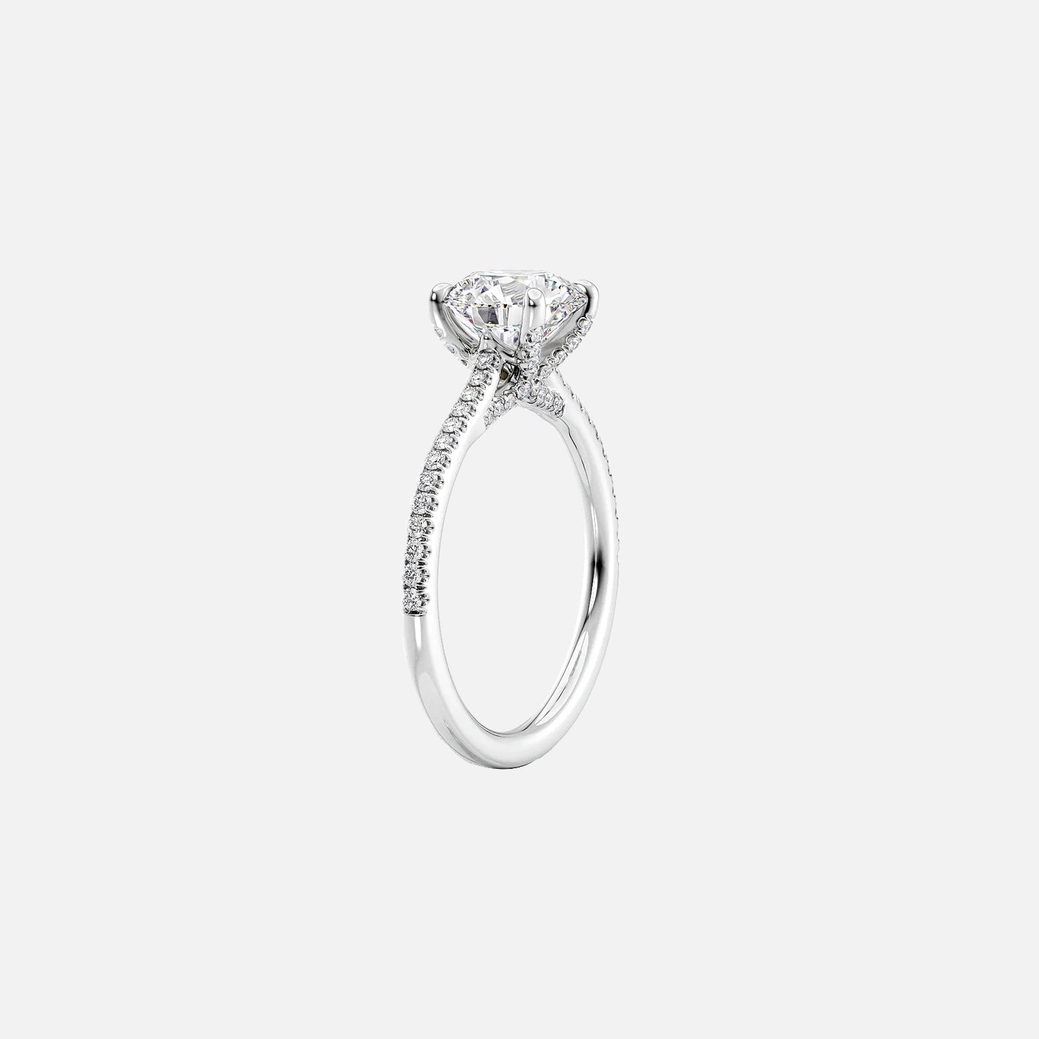 The Clara Round Pave Moissanite Ring - KNT - Engagement Rings, Wedding Bands & Fine Jewelry