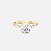 The Clara Round Pave Moissanite Ring - KNT - Engagement Rings, Wedding Bands & Fine Jewelry