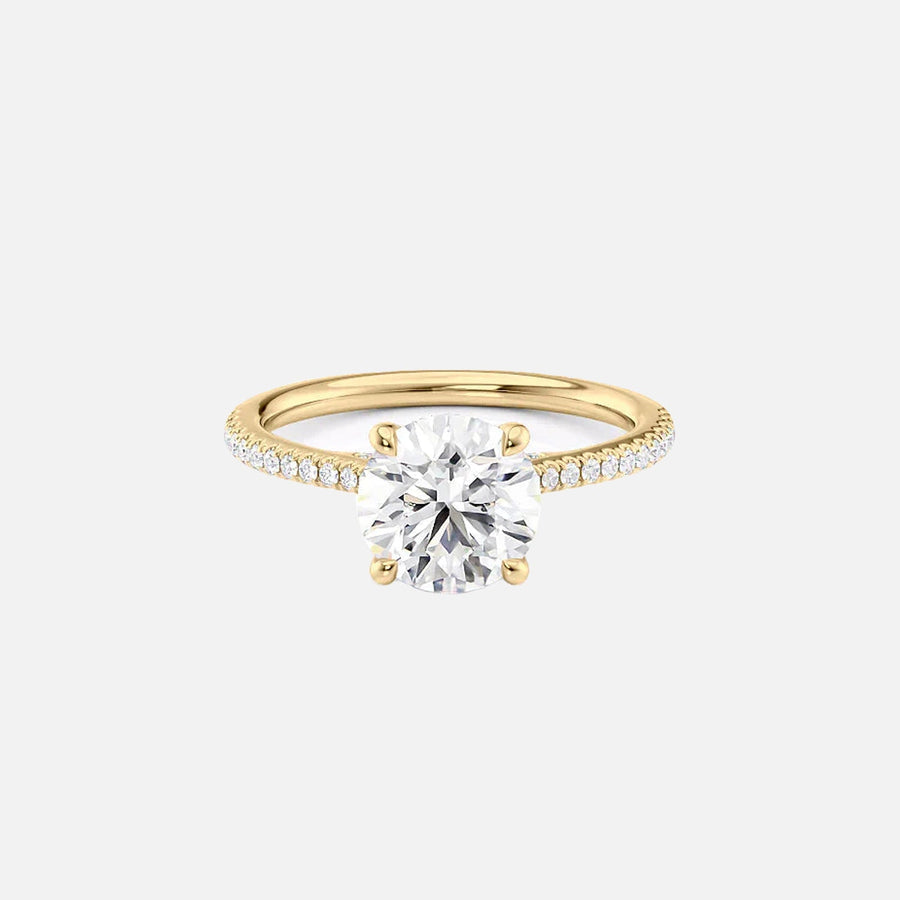 The Clara Round Pave Moissanite Ring - KNT - Engagement Rings, Wedding Bands & Fine Jewelry