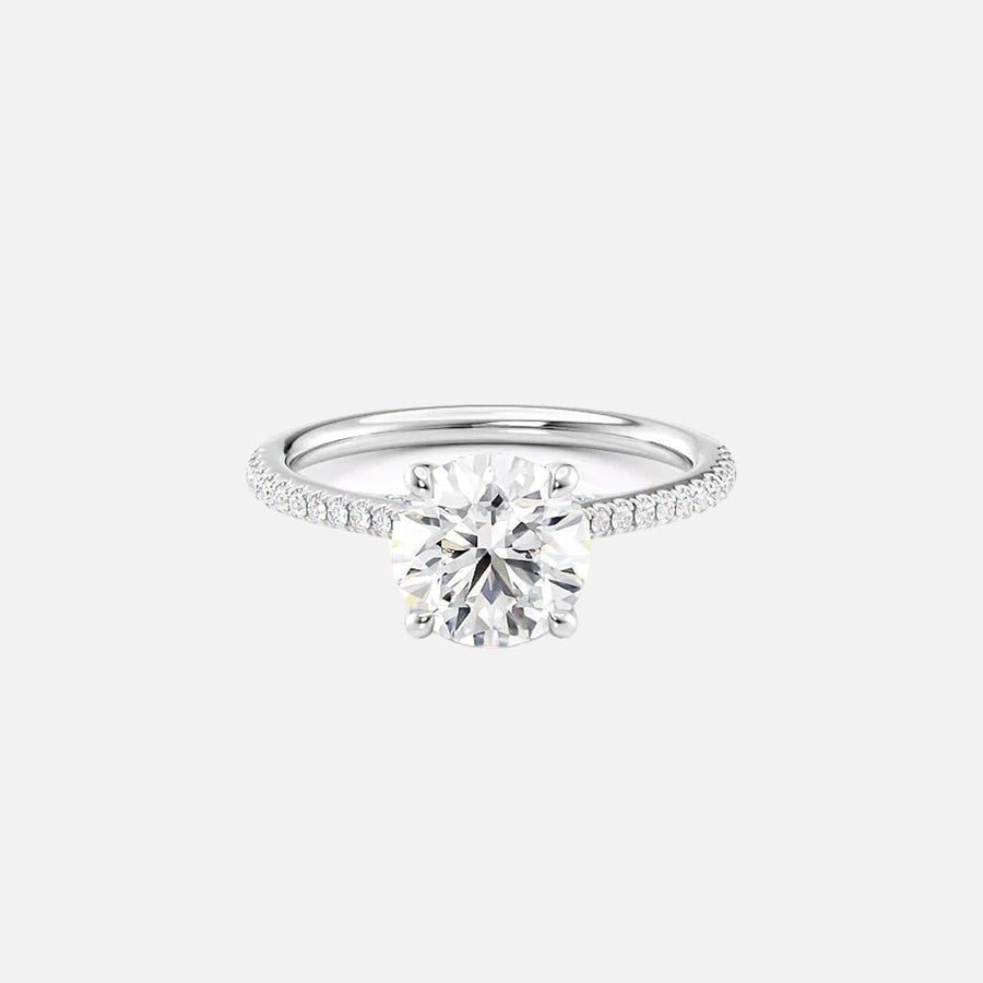 The Clara Round Pave Moissanite Ring - KNT - Engagement Rings, Wedding Bands & Fine Jewelry