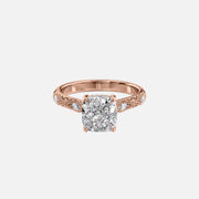  The Claudia Cushion Lab Diamond Ring 14k Rose Gold 001