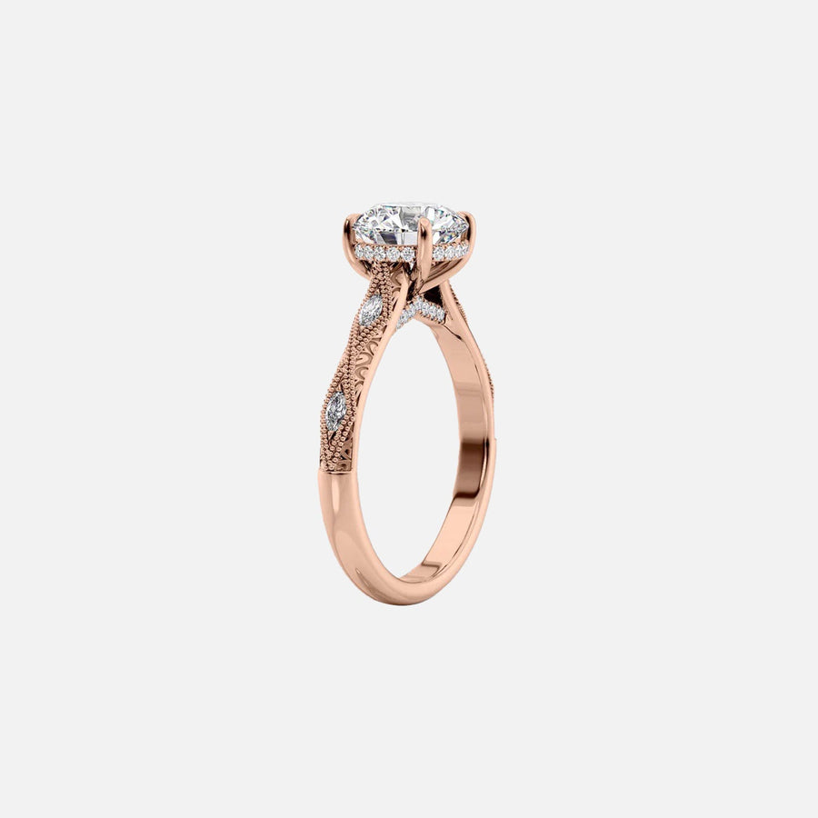  The Claudia Cushion Lab Diamond Ring 18k Rose Gold 002