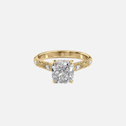  The Claudia Cushion Lab Diamond Ring 18k Yellow Gold 001