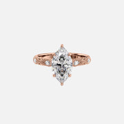  The Claudia Marquise Lab Diamond Ring 14k Rose Gold 001