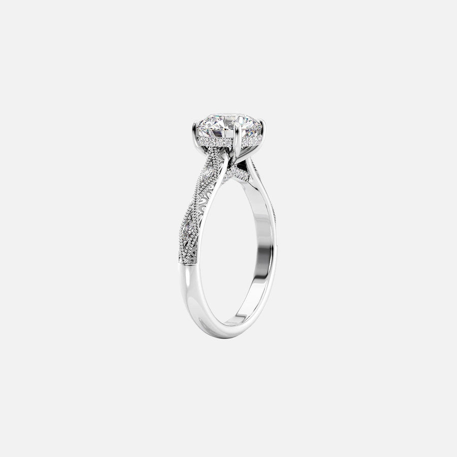  The Claudia Marquise Lab Diamond Ring 18k White Gold 002