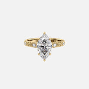  The Claudia Marquise Lab Diamond Ring 18k Yellow Gold 001