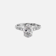  The Claudia Oval Lab Diamond Ring 14k White Gold 001