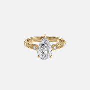 The Claudia Pear Lab Diamond Ring 14k Yellow Gold 001
