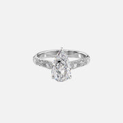 The Claudia Pear Lab Diamond Ring 18k White Gold 001