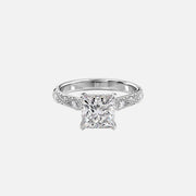  The Claudia Princess Moissanite Ring 14k White Gold 001