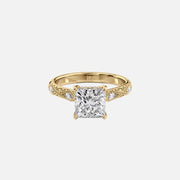  The Claudia Princess Moissanite Ring 18k Yellow Gold 001