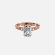  The Claudia Radiant Lab Diamond Ring 14k Rose Gold 001