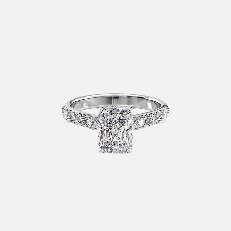  The Claudia Radiant Lab Diamond Ring 14k White Gold 001