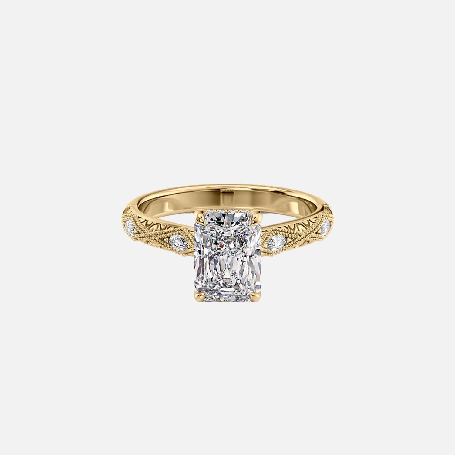 The Claudia Radiant Lab Diamond Ring 14k Yellow Gold 001