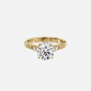  The Claudia Round Lab Diamond Ring 18k Yellow Gold 001