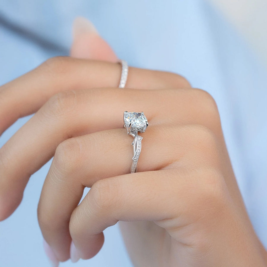 The Coco Cushion Pave Moissanite Ring - KNT - Engagement Rings, Wedding Bands & Fine Jewelry
