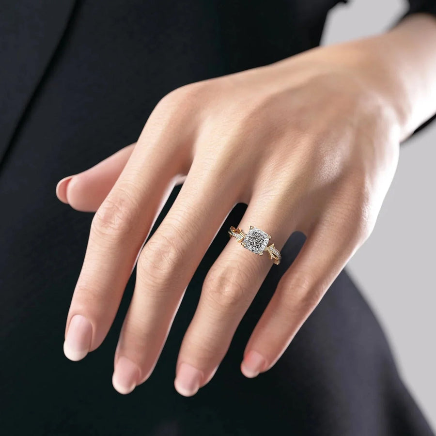 The Coco Cushion Pave Moissanite Ring - KNT - Engagement Rings, Wedding Bands & Fine Jewelry