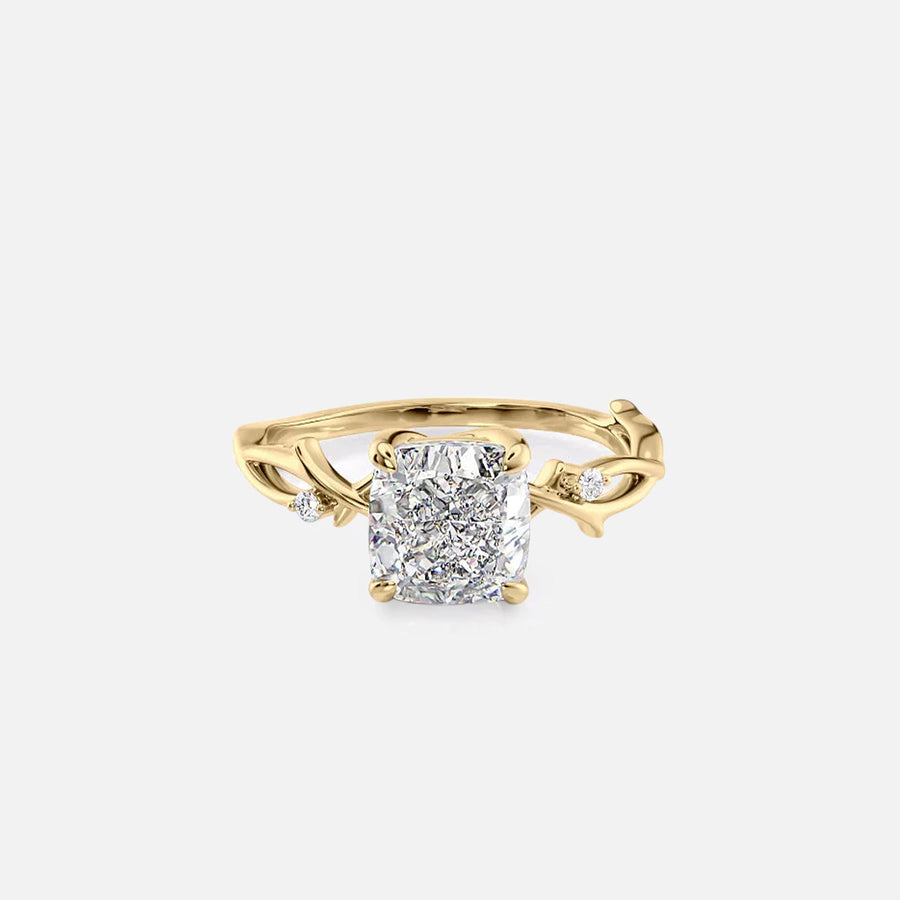 The Coco Cushion Side Stone Moissanite Ring - KNT - Engagement Rings, Wedding Bands & Fine Jewelry