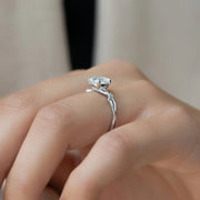 The Coco Cushion Side Stone Moissanite Ring - KNT - Engagement Rings, Wedding Bands & Fine Jewelry