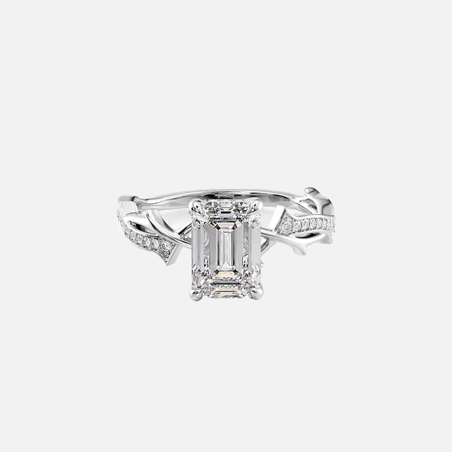The Coco Emerald Pave Moissanite Ring - KNT - Engagement Rings, Wedding Bands & Fine Jewelry
