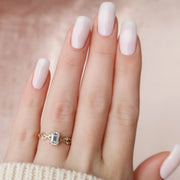 The Coco Emerald Side Stone Moissanite Ring - KNT - Engagement Rings, Wedding Bands & Fine Jewelry