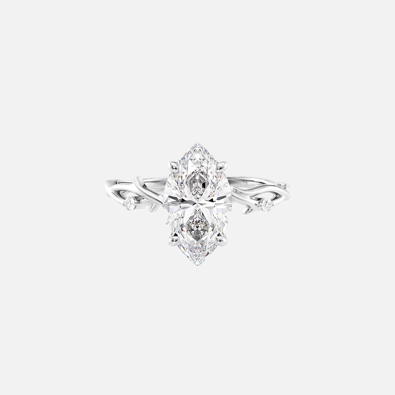 The Coco Marquise Side Stone Moissanite Ring - KNT - Engagement Rings, Wedding Bands & Fine Jewelry