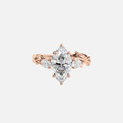 The Coco Marquise Three Stone Moissanite Ring - KNT - Engagement Rings, Wedding Bands & Fine Jewelry