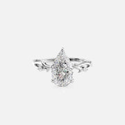 The Coco Pear Side Stone Moissanite Ring - KNT - Engagement Rings, Wedding Bands & Fine Jewelry