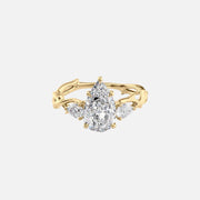 The Coco Pear Three Stone Moissanite Ring - KNT - Engagement Rings, Wedding Bands & Fine Jewelry