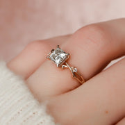 The Coco Princess Side Stone Moissanite Ring - KNT - Engagement Rings, Wedding Bands & Fine Jewelry