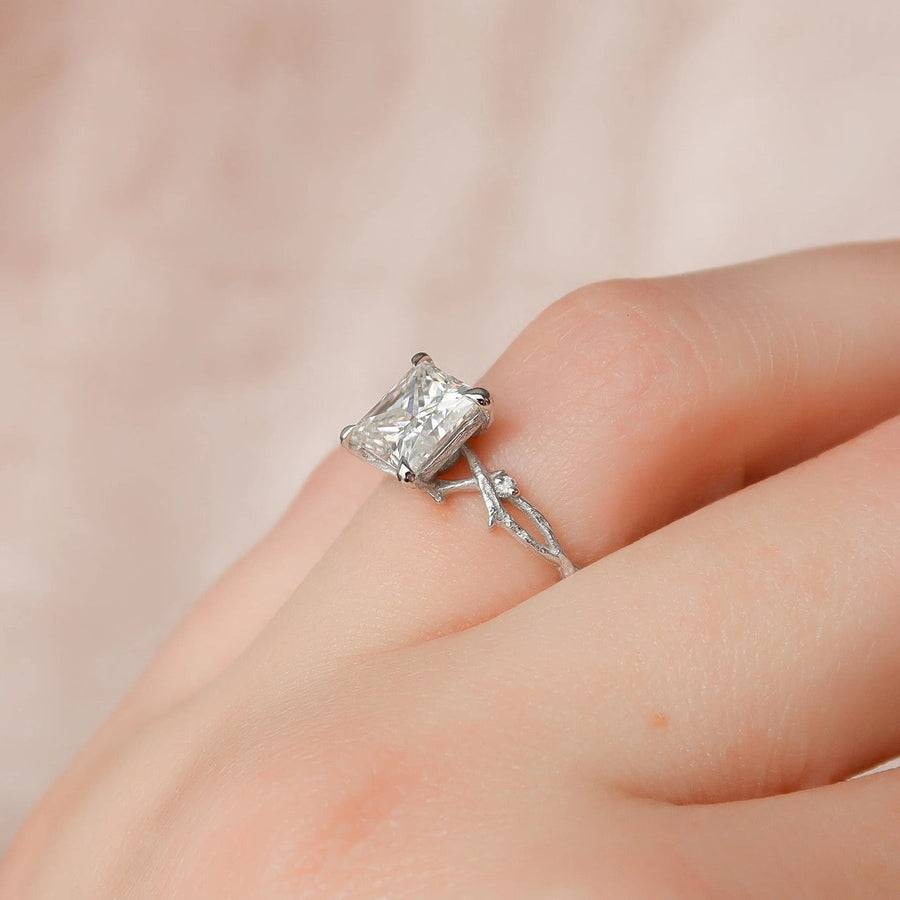 The Coco Princess Side Stone Moissanite Ring - KNT - Engagement Rings, Wedding Bands & Fine Jewelry