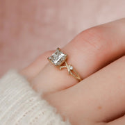 The Coco Princess Side Stone Moissanite Ring - KNT - Engagement Rings, Wedding Bands & Fine Jewelry