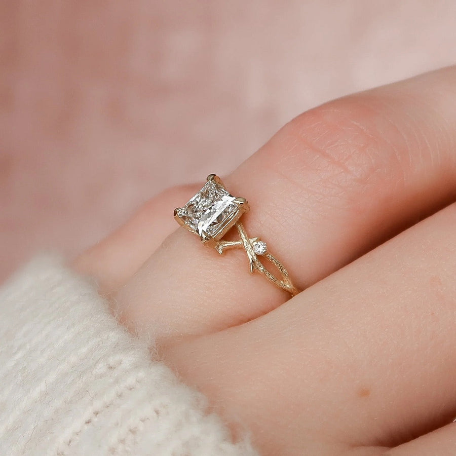 The Coco Princess Side Stone Moissanite Ring - KNT - Engagement Rings, Wedding Bands & Fine Jewelry