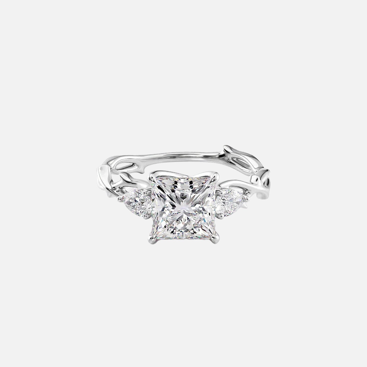 The Coco Princess Three Stone Moissanite Ring - KNT - Engagement Rings, Wedding Bands & Fine Jewelry